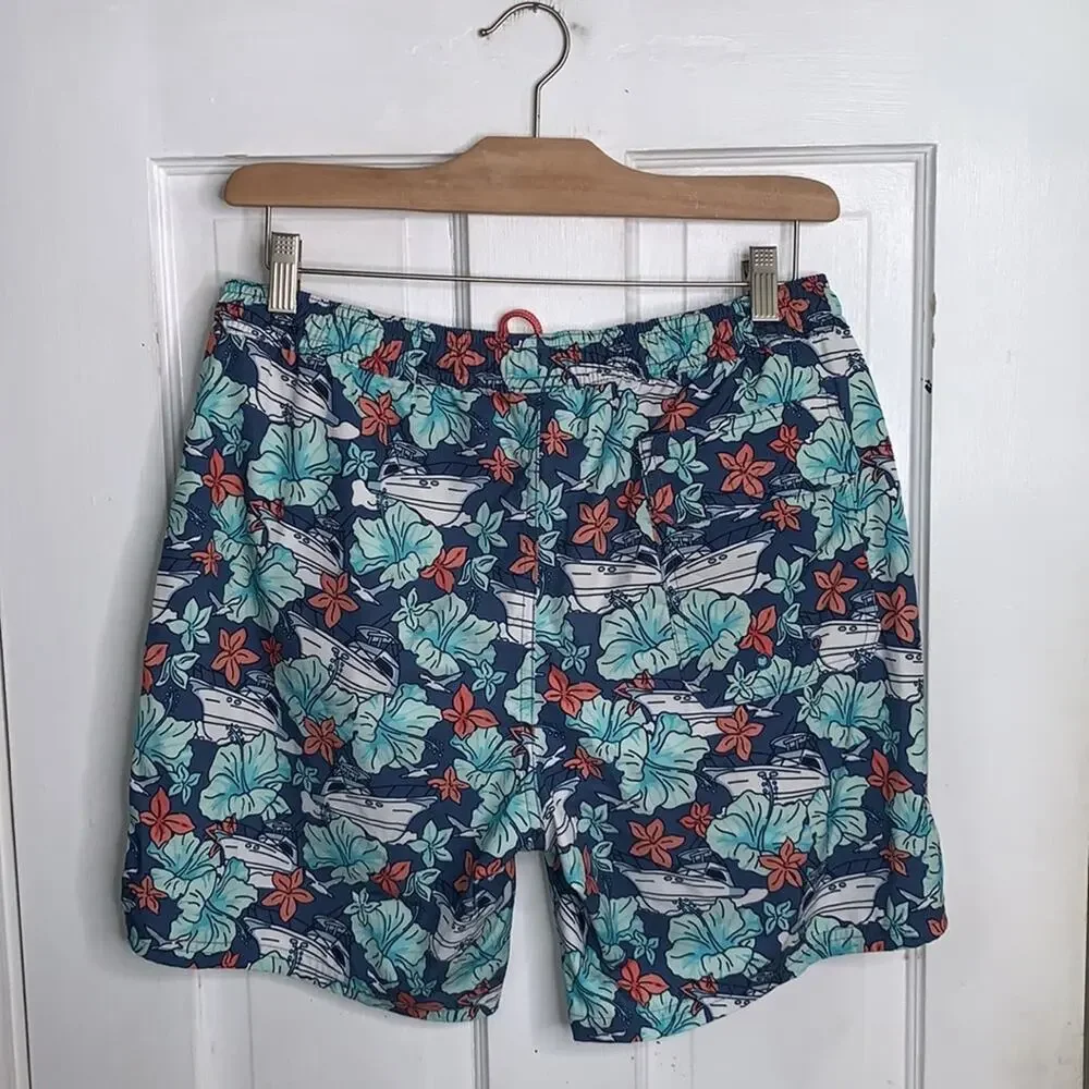 Vineyard Vines Men’s Printed Preppy Boat Floral Chappy Swim Trunks M-119 Sz S